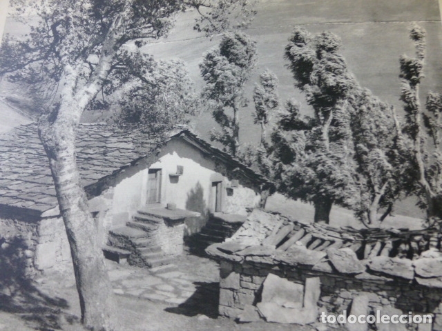 Coleccionismo: VALLE DEL PAS CANTABRIA CABA&Ntilde;A PASIEGA ANTIGUA LAMINA HUECOGRABADO A&Ntilde;OS 50