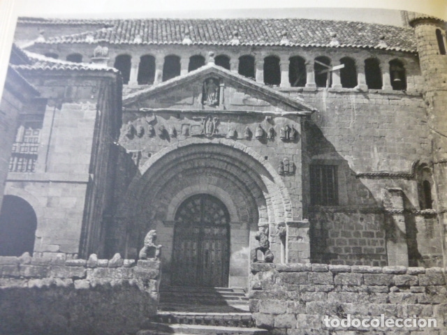 Collecting paper: SANTILLANA DEL MAR CANTABRIA LA COLEGIATA ANTIGUA LAMINA HUECOGRABADO A&Ntilde;OS 50