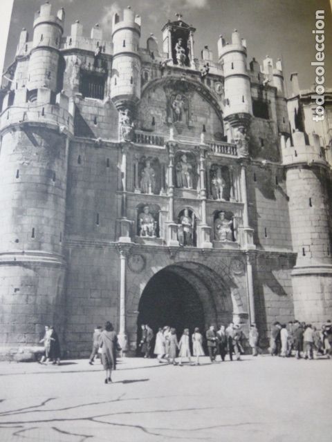 Coleccionismo: BURGOS ARCO DE SANTA MARIA ANTIGUA LAMINA HUECOGRABADO A&Ntilde;OS 50