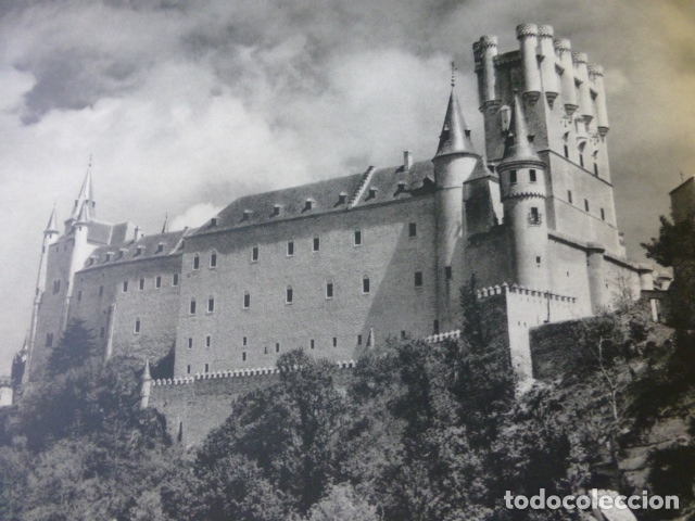 Coleccionismo: SEGOVIA EL ALCAZAR ANTIGUA LAMINA HUECOGRABADO A&Ntilde;OS 50