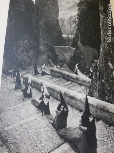 Coleccionismo: CUENCA SEMANA SANTA CUESTA DE LAS ANGUSTIAS ANTIGUA LAMINA HUECOGRABADO A&Ntilde;OS 50