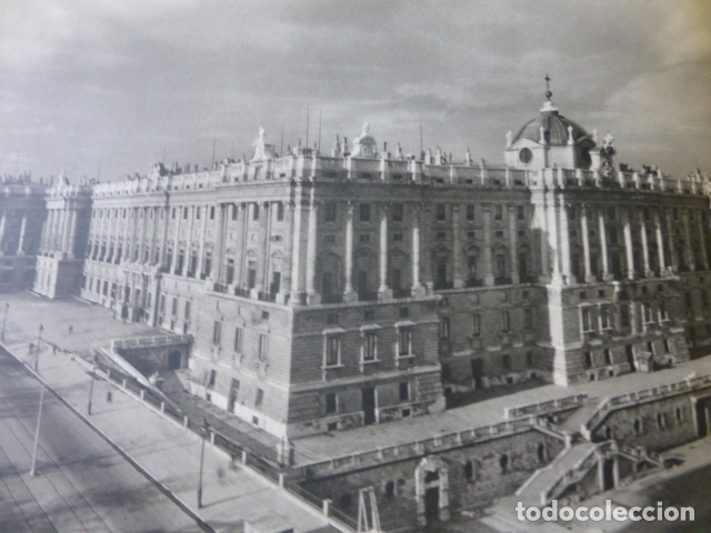 Coleccionismo: MADRID PALACIO REAL ANTIGUA LAMINA HUECOGRABADO A&Ntilde;OS 50