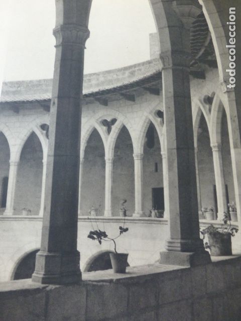 Collecting paper: PALMA DE MALLORCA CASTILLO DE BELLVER ANTIGUA LAMINA HUECOGRABADO A&Ntilde;OS 50