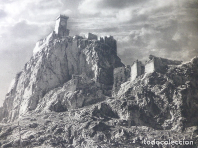 Coleccionismo: MONTEAGUDO MURCIA CASTILLO ANTIGUA LAMINA HUECOGRABADO A&Ntilde;OS 50