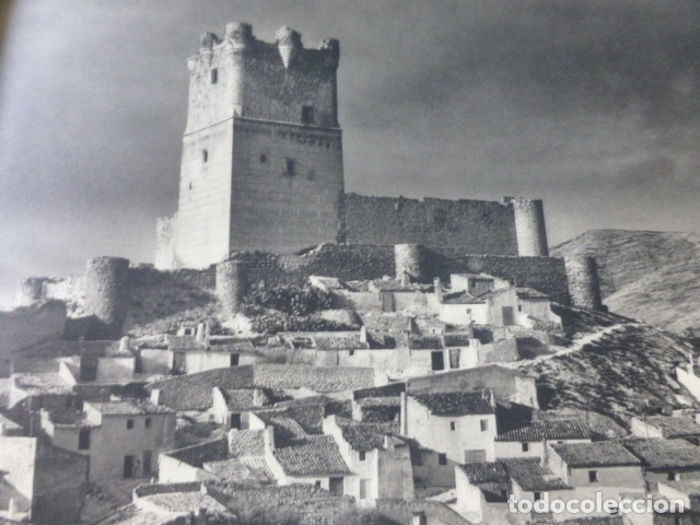 Coleccionismo: VILLENA ALICANTE CASTILLO ANTIGUA LAMINA HUECOGRABADO A&Ntilde;OS 50