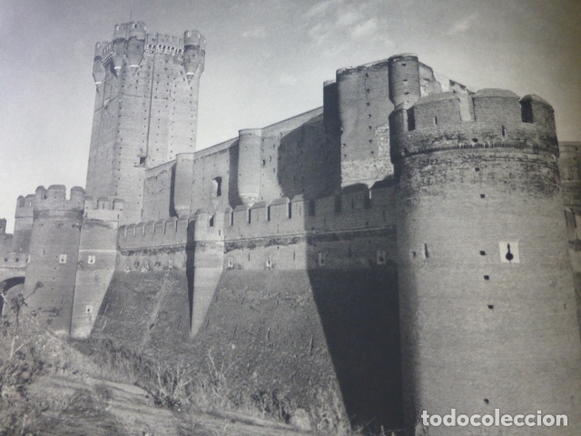 Coleccionismo: MEDINA DEL CAMPO VALLADOLID CASTILLO ANTIGUA LAMINA HUECOGRABADO A&Ntilde;OS 50