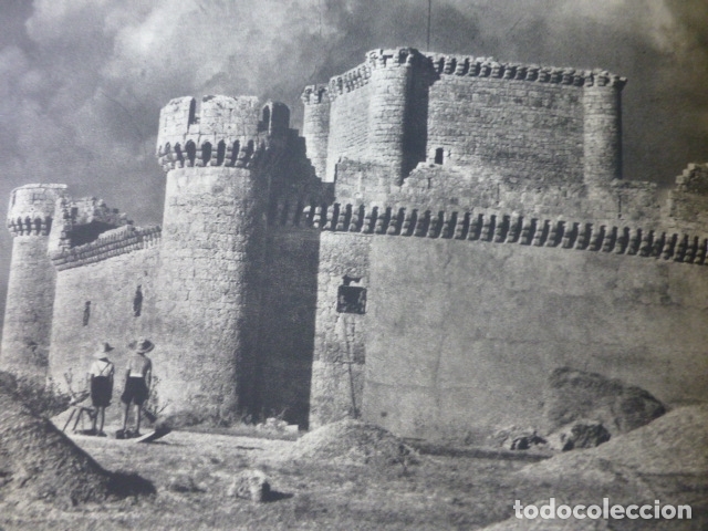 Coleccionismo: VILLAFUERTE VALLADOLID CASTILLO ANTIGUA LAMINA HUECOGRABADO A&Ntilde;OS 50