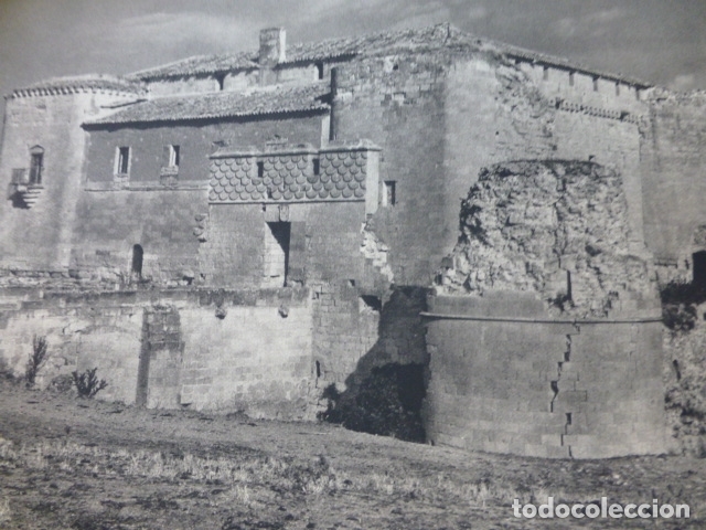 Collecting paper: VILLANUEVA DE TOPAS SALAMANCA CASTILLO ANTIGUA LAMINA HUECOGRABADO A&Ntilde;OS 50