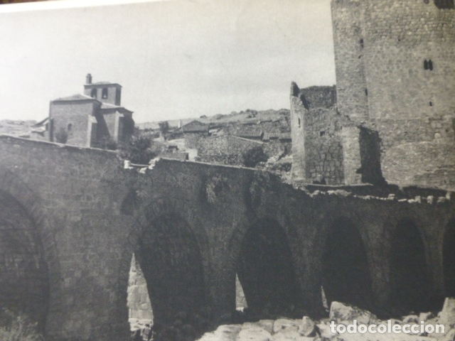 Coleccionismo: PUENTE DEL CONGOSTO SALAMANCA CASTILLO ANTIGUA LAMINA HUECOGRABADO A&Ntilde;OS 50
