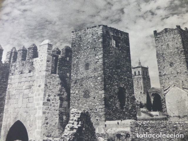 Collecting paper: TRUJILLO CACERES CASTILLO ANTIGUA LAMINA HUECOGRABADO A&Ntilde;OS 50