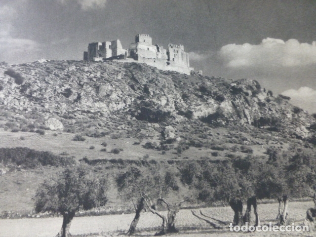 Collecting paper: BELVIS DE MONROY CACERES CASTILLO ANTIGUA LAMINA HUECOGRABADO A&Ntilde;OS 50