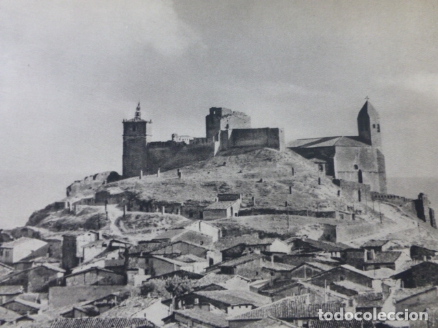Collecting paper: SAN VICENTE DE LA SONSIERRA LA RIOJA VISTA Y CASTILLO ANTIGUA LAMINA HUECOGRABADO A&Ntilde;OS 50
