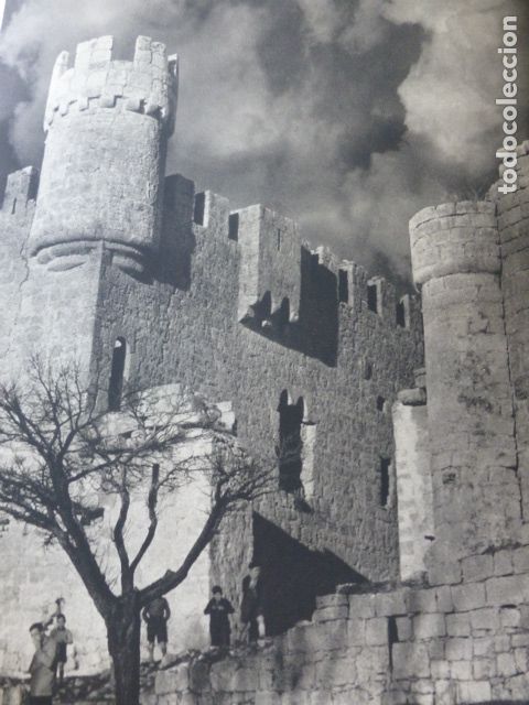 Collecting paper: OLMILLOS DE SASAMON BURGOS CASTILLO ANTIGUA LAMINA HUECOGRABADO A&Ntilde;OS 50