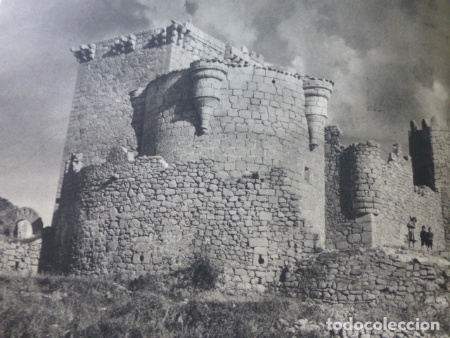 Collecting paper: VILLAVICIOSA AVILA CASTILLO ANTIGUA LAMINA HUECOGRABADO A&Ntilde;OS 50