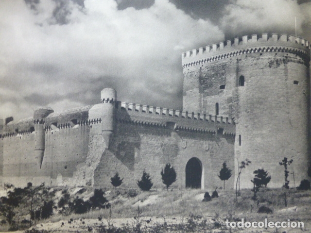 Collecting paper: AREVALO AVILA CASTILLO ANTIGUA LAMINA HUECOGRABADO A&Ntilde;OS 50