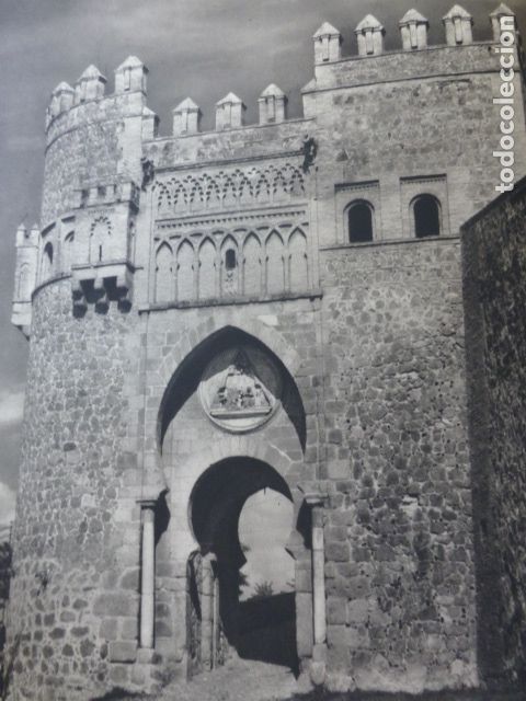 Collecting paper: TOLEDO PUERTA DEL SOL ANTIGUA LAMINA HUECOGRABADO A&Ntilde;OS 50