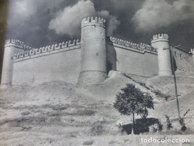 Coleccionismo: MAQUEDA TOLEDO CASTILLO ANTIGUA LAMINA HUECOGRABADO A&Ntilde;OS 50