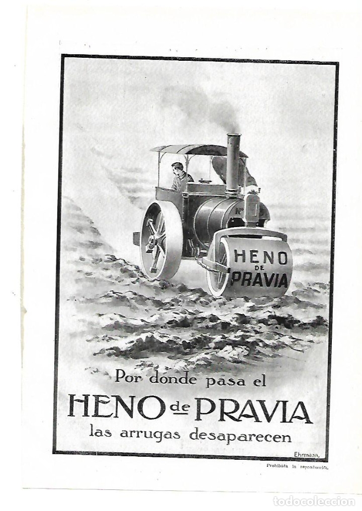 Coleccionismo: A&Ntilde;O 1913 RECORTE PRENSA PUBLICIDAD JABON HENO DE PRAVIA TRACTOR