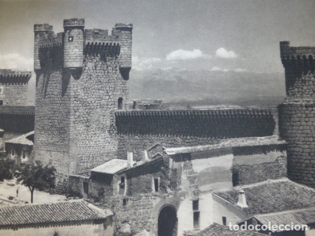 Coleccionismo: OROPESA TOLEDO CASTILLO ANTIGUA LAMINA HUECOGRABADO A&Ntilde;OS 50