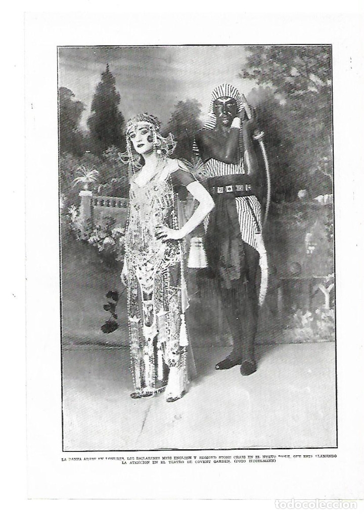 Coleccionismo: A&Ntilde;O 1913 RECORTE PRENSA NUEVO BAILE LONDRES MISS ENGLISH EDMOND STONE  DANZA ARABE COVENT GARDEN
