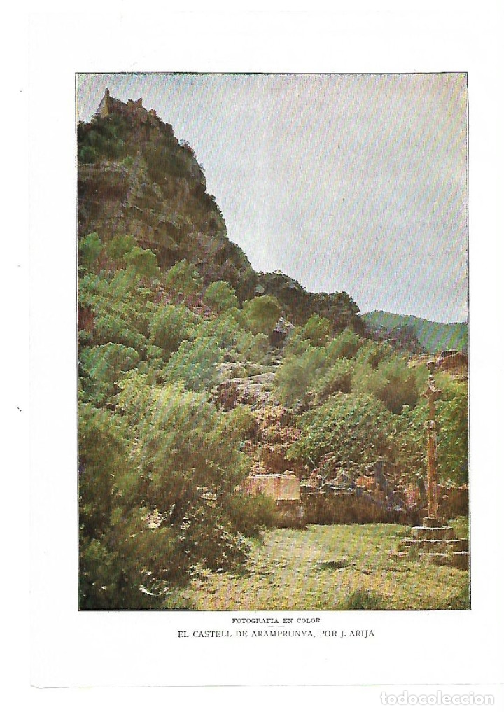 Coleccionismo: A&Ntilde;O 1913 RECORTE PRENSA FOTOGRAFIA EN COLOR EL CASTELL DE ARAMPRUNYA POR ARIJA ERAMPRUNYA GAVA