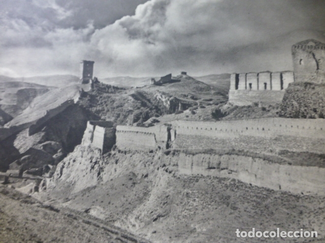 Coleccionismo: DAROCA ZARAGOZA CASTILLO ANTIGUA LAMINA HUECOGRABADO A&Ntilde;OS 50