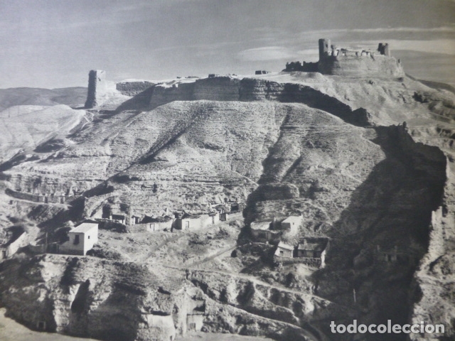 Coleccionismo: CALATAYUD ZARAGOZA CASTILLO ANTIGUA LAMINA HUECOGRABADO A&Ntilde;OS 50