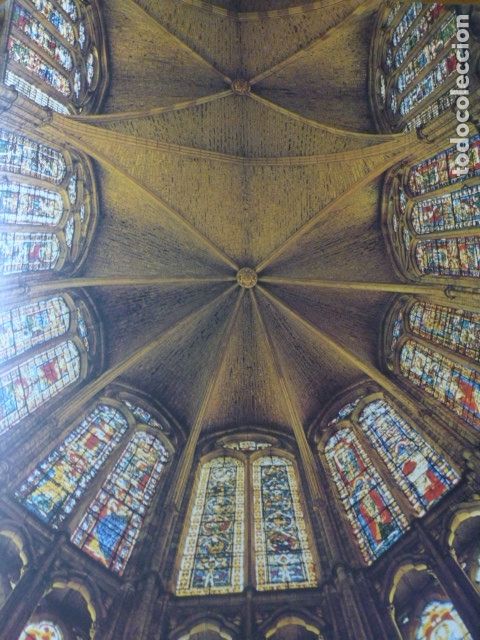 Colecionismo: LEON VIDRIERAS Y BOVEDAS DE LA CATEDRAL ANTIGUA LAMINA A&Ntilde;OS 50