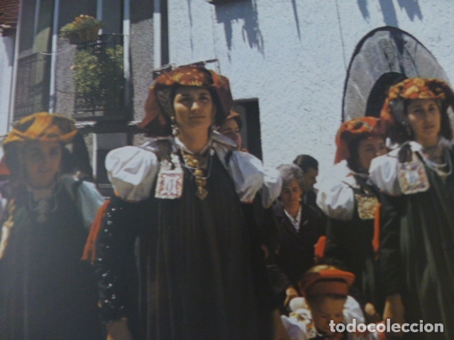 Coleccionismo: ANSO HUESCA DIA DE FIESTA ANTIGUA LAMINA A&Ntilde;OS 50