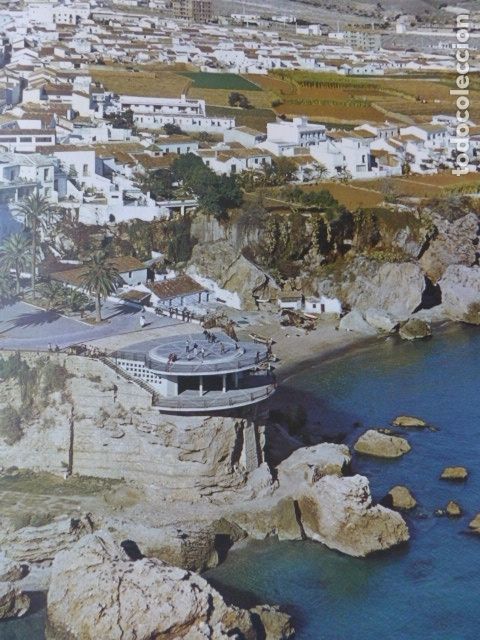 Colecionismo: NERJA MALAGA VISTA ANTIGUA LAMINA A&Ntilde;OS 60