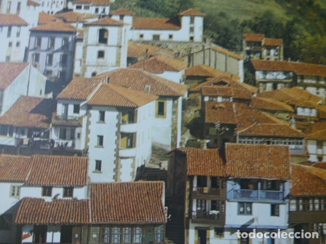 Collectionnisme: LASTRES ASTURIAS CASAS ANTIGUA LAMINA A&Ntilde;OS 50
