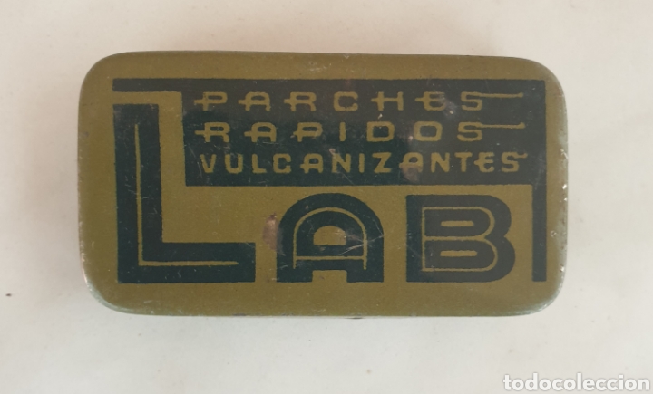 Coleccionismo: Caja parches antiguos LAB - Foto 1
