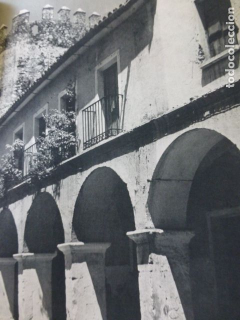 Coleccionismo: BADAJOZ SOPORTALES ANTIGUA LAMINA HUECOGRABADO A&Ntilde;OS 40