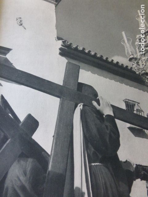 Coleccionismo: SEVILLA PROCESION DE SEMANA SANTA ANTIGUA LAMINA HUECOGRABADO A&Ntilde;OS 40