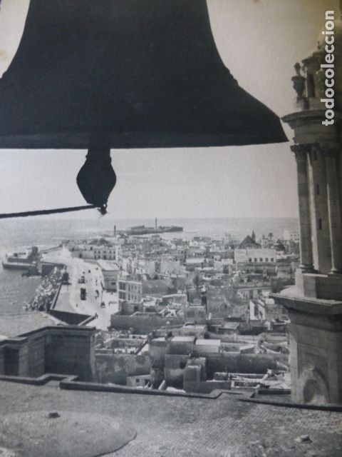 Sammelleidenschaft Papier: CADIZ VISTA DESDE LA CATEDRAL ANTIGUA LAMINA HUECOGRABADO A&Ntilde;OS 40