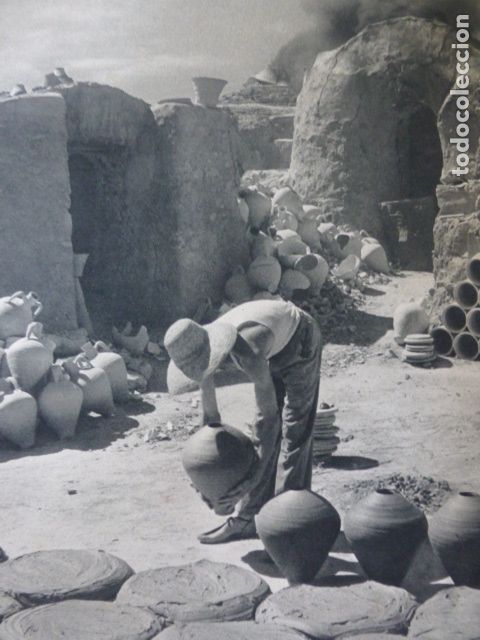 Collecting paper: LORCA MURCIA FABRICACION DE CANTAROS ANTIGUA LAMINA HUECOGRABADO A&Ntilde;OS 40
