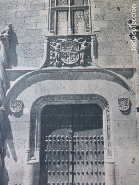 Sammelleidenschaft Papier: CIUDAD RODRIGO SALAMANCA PALACIO ANTIGUA LAMINA HUECOGRABADO A&Ntilde;OS 40