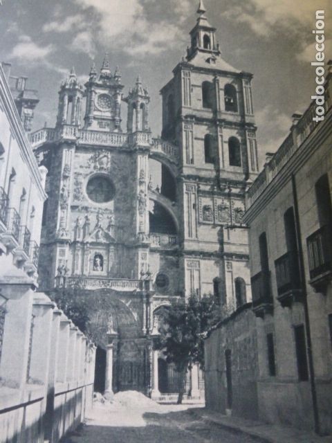 Collecting paper: ASTORGA LEON CATEDRAL ANTIGUA LAMINA HUECOGRABADO A&Ntilde;OS 40