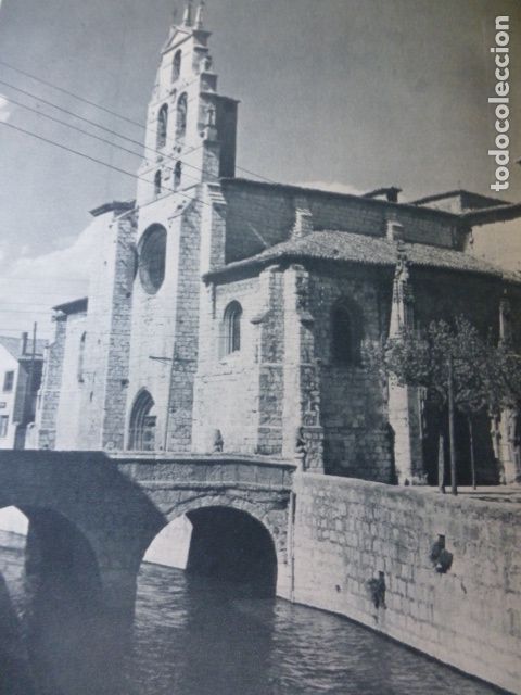 Collecting paper: BURGOS SAN LESMES ANTIGUA LAMINA HUECOGRABADO A&Ntilde;OS 40