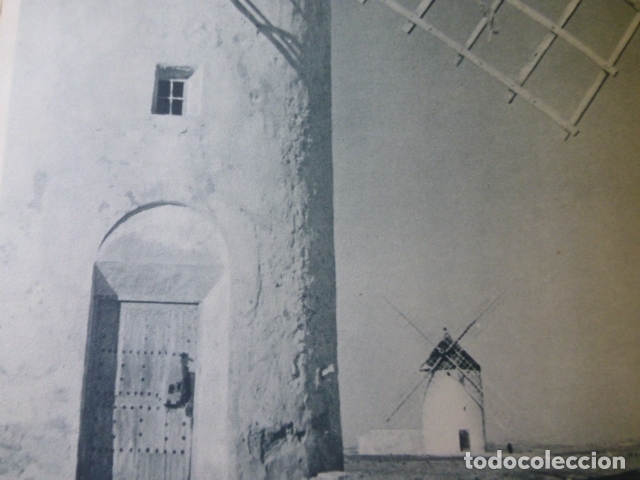 Collecting paper: LA MANCHA MOLINOS DE VIENTO ANTIGUA LAMINA HUECOGRABADO A&Ntilde;OS 40