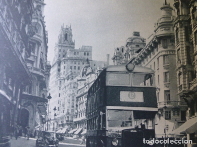 Collecting paper: MADRID GRAN VIA ANTIGUA LAMINA HUECOGRABADO A&Ntilde;OS 40