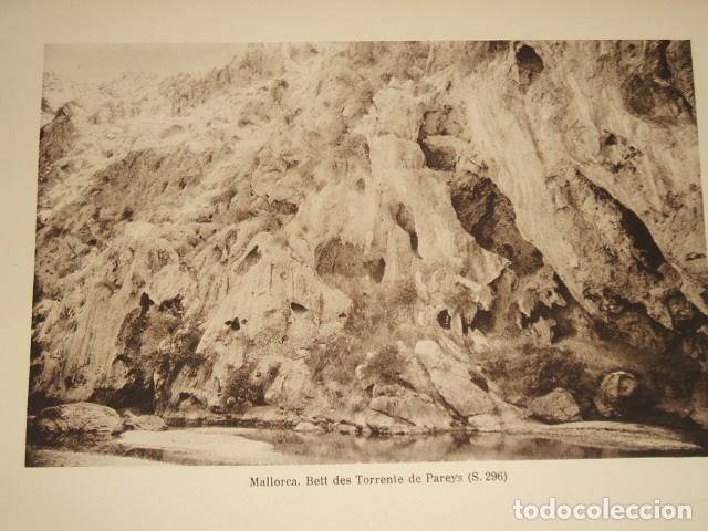 Coleccionismo: TORRENTE DE PAREYS MALLORCA VISTA ANTIGUA LAMINA HUECOGRABADO 1929