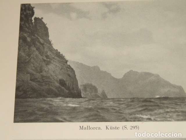 Coleccionismo: MALLORCA LA COSTA VISTA ANTIGUA LAMINA HUECOGRABADO 1929