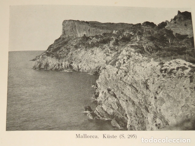 Coleccionismo: MALLORCA LA COSTA VISTA ANTIGUA LAMINA HUECOGRABADO 1929