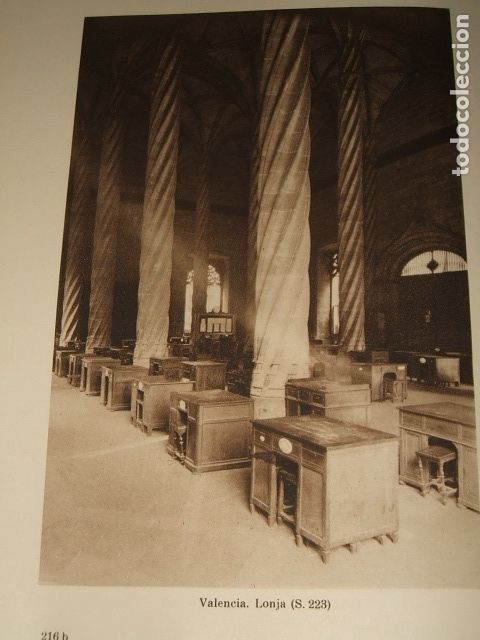 Collecting paper: VALENCIA LA LONJA DETALLE ANTIGUA LAMINA HUECOGRABADO 1929