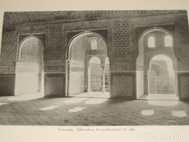 Collecting paper: GRANADA LA ALHAMBRA ANTIGUA LAMINA HUECOGRABADO 1929