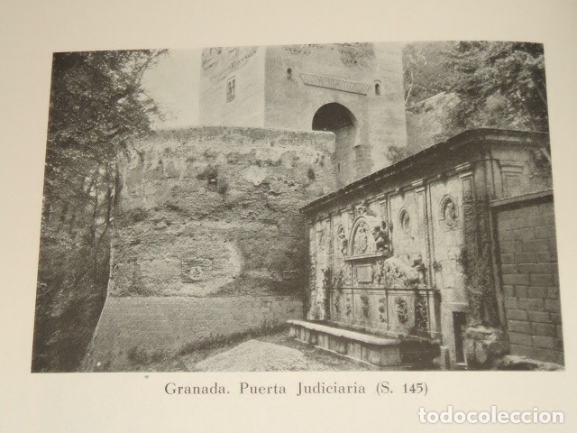 Collecting paper: GRANADA LA ALHAMBRA ANTIGUA LAMINA HUECOGRABADO 1929