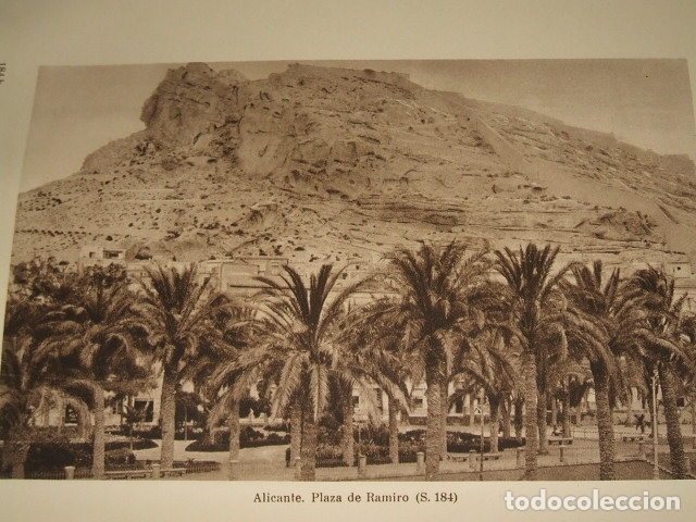 Coleccionismo: ALICANTE PLAZA DE RAMIRO ANTIGUA LAMINA HUECOGRABADO 1929