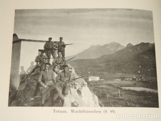 Collecting paper: TETUAN MARRUECOS ESPA&Ntilde;OL MILITARES ANTIGUA LAMINA HUECOGRABADO 1929
