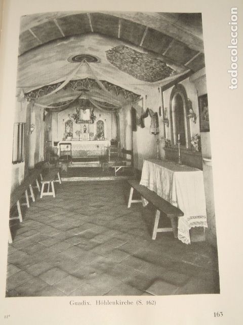 Coleccionismo: GUADIX ALMERIA IGLESIA CUEVA ANTIGUA LAMINA HUECOGRABADO 1929